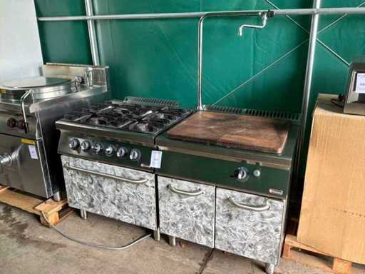 Stufa a diamante a gas a due pezzi