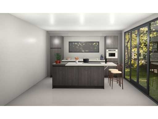 Cucina dell'isola Schüller con parete a ripostiglio