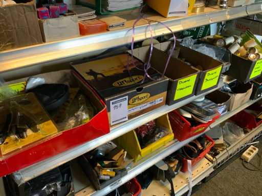 1 shelf shelf with various