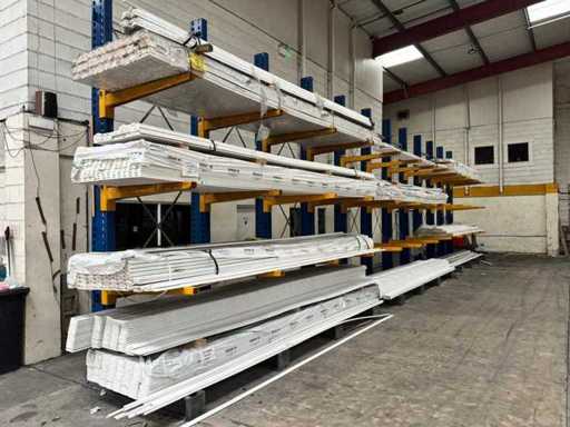 Stojak wspornikowy, jednostronny, 12 słupków