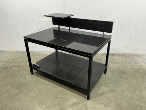 Buffet table with stone top