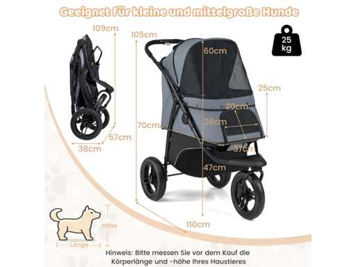 Stroller for 25 kg dogs