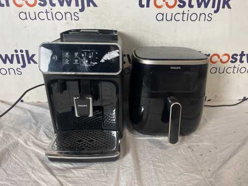   Philips LatteGo 2200 Serie EP2231/40 - Espressomachine - Zwart/RVS + Philips 3000 Series Airfryer XL  + Dreame D9 Smart  + Crosley Voyager Retro - Platenspeler 