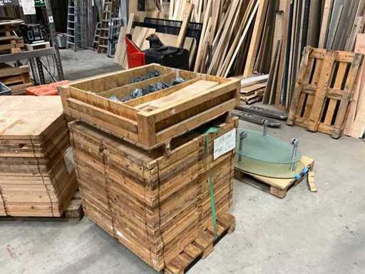 23 piezas Oktanorm para el suelo de 100x100cm, pies, accesorios en caja