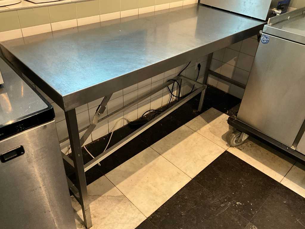 Collapsible stainless steel work table