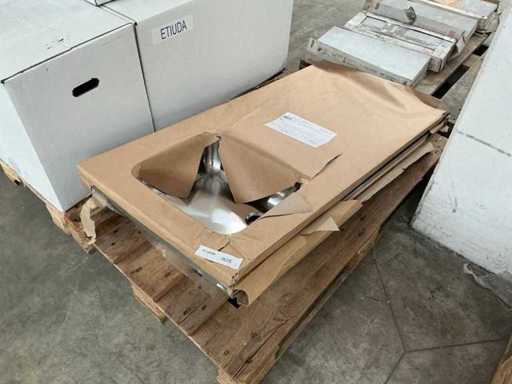 Reginox RVS werkblad met ingebouwde spoelbak (2x)