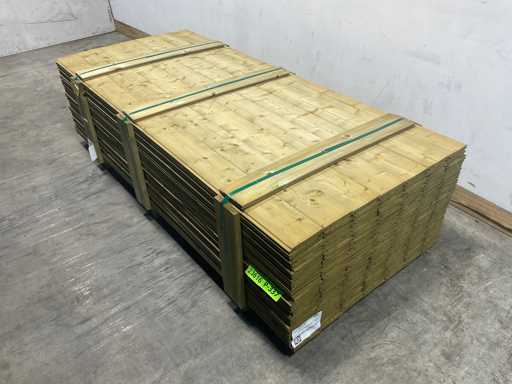 Bande d’épicéa partie verte imprégnée 224x14,5x1,8 cm (150x)