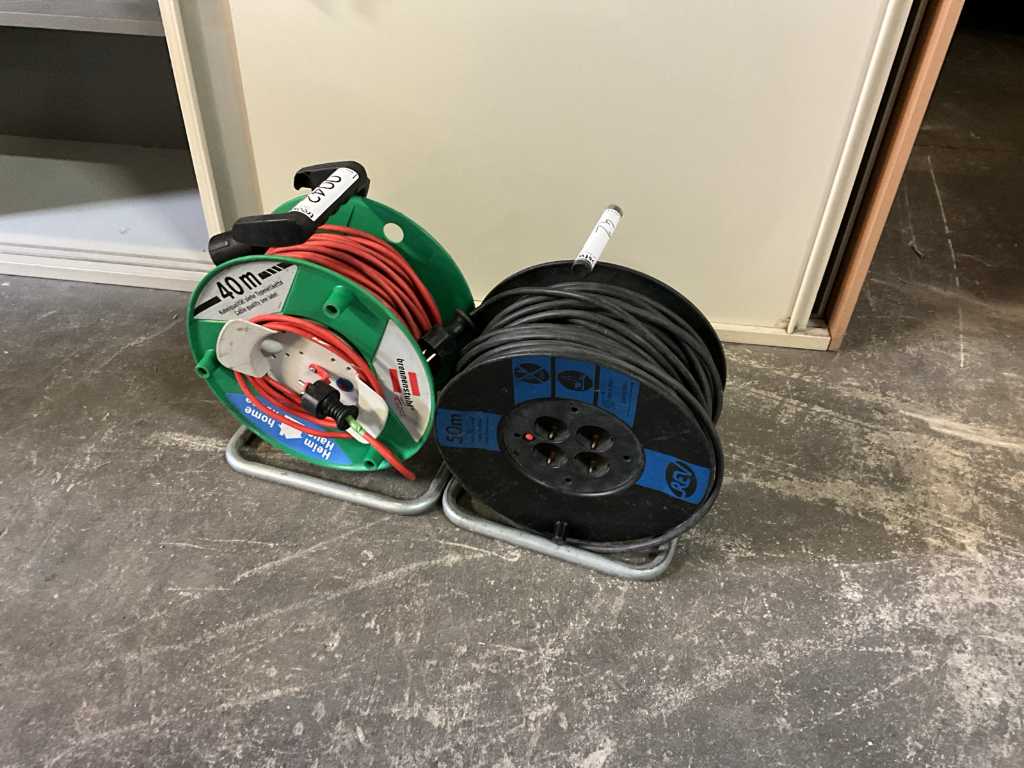 50m-40m drum and extension cord (2x)