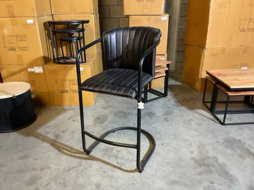 Sgabelli da bar in pelle Cuchara (2x)