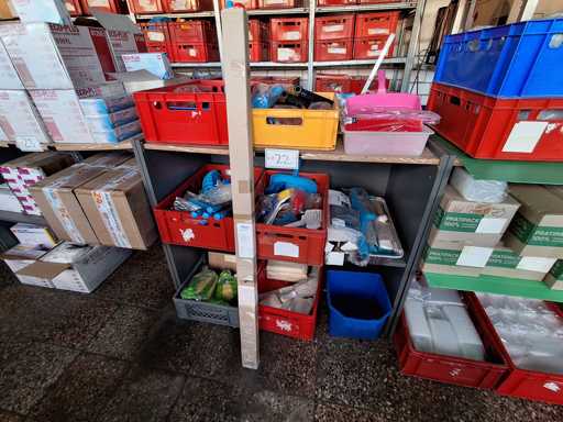   Work table with contents