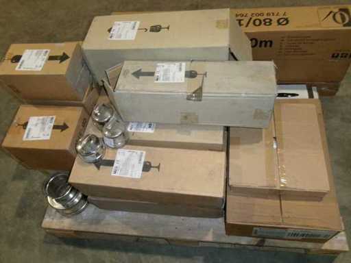 Pallet Expo Inox schouwdelen Ø80 mm geïsoleerd en niet-geïsoleerd