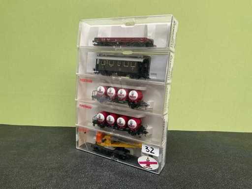 Fleischmann 5019 / 5262 / 5093 / 2x 5231 wagon modèle (5x)