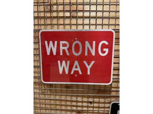 USA Wrong way road sign - Decorative object