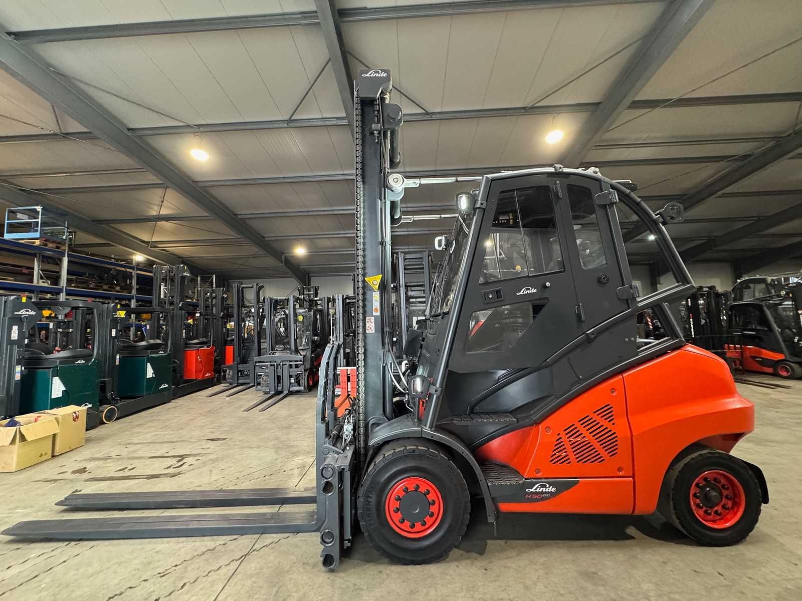 2020 Service + UVV 02/2027 Linde H50D 5.000kg 3.+4. Valve Fork Adjuster Forklift Diesel Forklift 14.542 hours