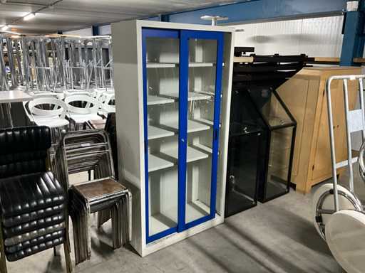 Manutan schuif-glasdeur legkast