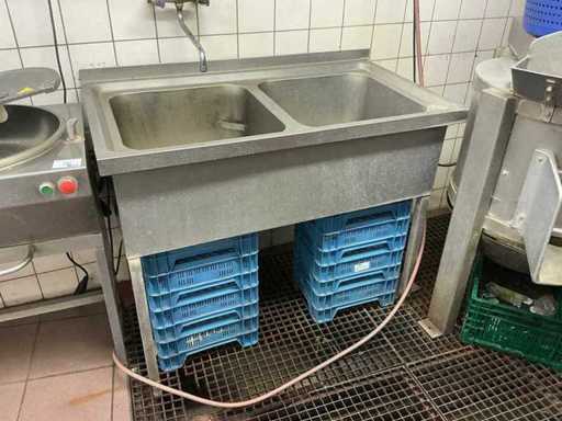 RvS dubbele spoelbak