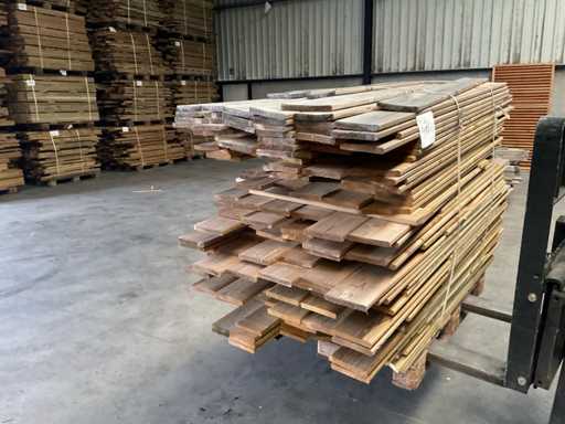 Batch of pine planks 80-180x14x1.8 cm