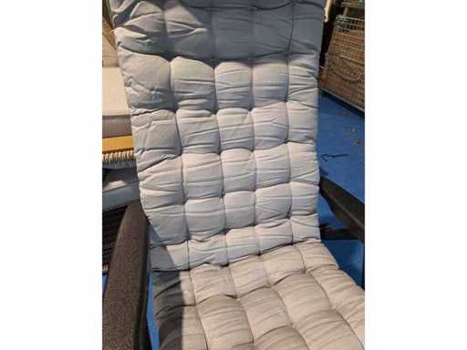 Cushions Grey 150x50cm- sun lounger - 2pcs
