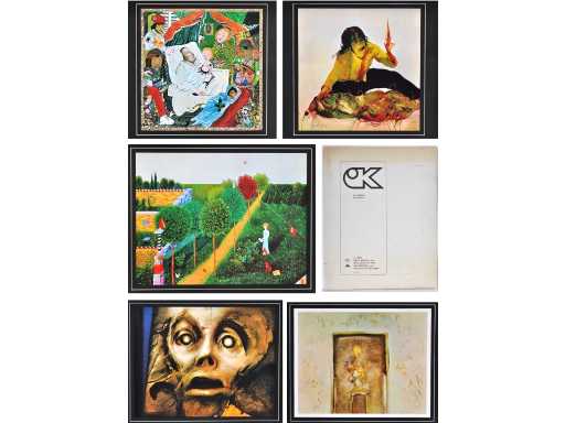 Diverse kunstenaars - 5 prints en 6 gedichten - kunstmap