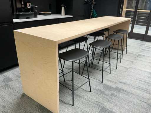 Vergadertafel met krukken