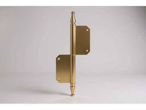 (14x) Messing scharnier met vaaskop Links