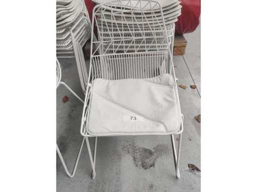 8x chair white + cushion (8x)