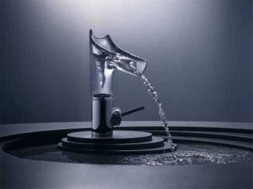 Robinet Axor Starck V Basin avec bec en verre