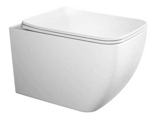 Mawialux built-in wall closet with toilet seat - Gloss white