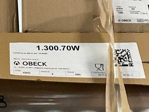 Obeck Dose 100 SP400 PET rood transparant 2000ml (7968x)