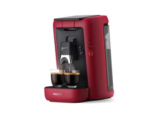 Philips Senseo Maestro Koffiepadmachine CSA260/90 - Keuze uit 1 of 2 Kopjes - Instelbare Intensiteit - Automatische Uitschakeling - Groot Waterreservoir - Rood