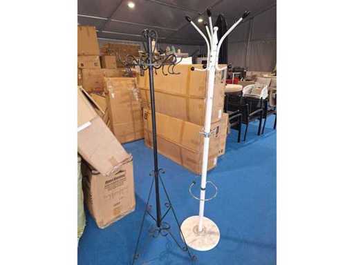 2x coat rack metal high