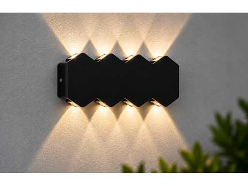 4 x Luci da Parete LED Bidirezionali – 8W – 3500K Bianco Caldo – IP54 – SW-51-4