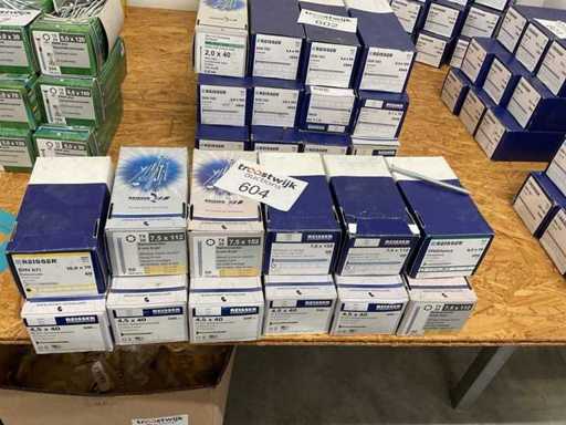 12 x Schachteln Fensterschrauben; Holzdrahtschrauben; Spanplattenschrauben