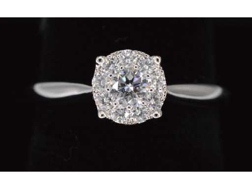 Witgouden ring met 0.50 ct diamant