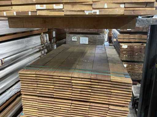 Parquet extérieur Guyana Ipé (rainure et languette) 1250x145x21mm (120x)