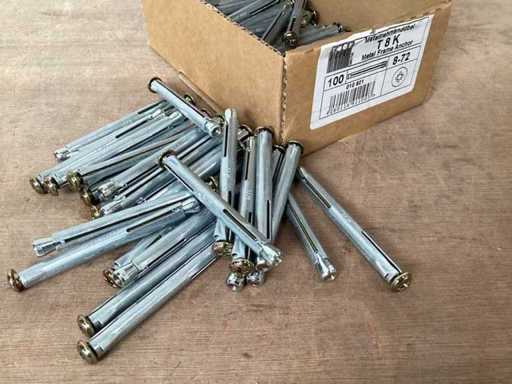 TOGE Rahmenstecker aus Metall 8x72, Box 100 Stück (55x)