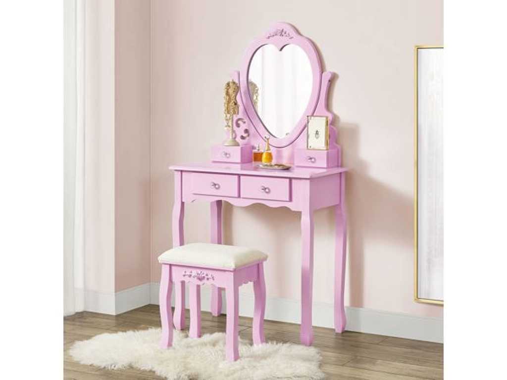Julia Dressing Table - Dressing Table with Mirror, Stool and 4 T
