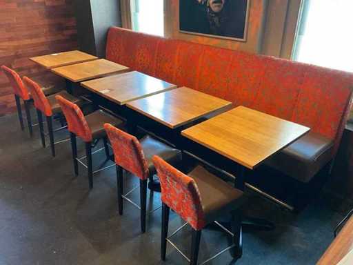 De Arend - Restaurantbank met 5 tafels en 5 krukken
