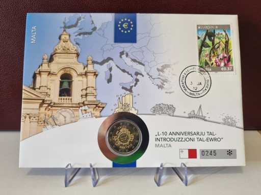 2 Euro Numiscover Malta 2012 Cash UNZ Real Rarity Super Rare