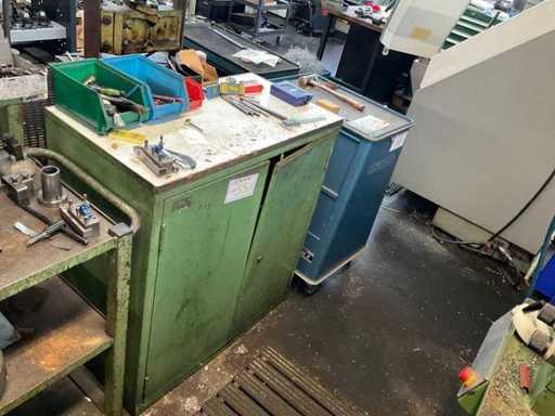 Cabinet, with contents