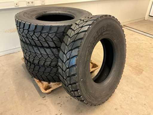 4x 315/80 R22.5 Bridgestone Retread Vrachtwagenband