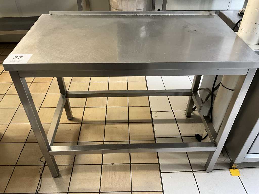 Stainless steel work table approx. 110 x 60 x 89cm