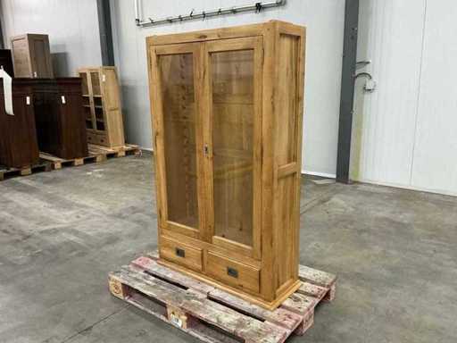 Dębowa szafka na porcelanę 143x88x30,5cm