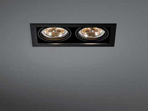 4 x Ledsc4 AR111 en retrait à points noirs doubles