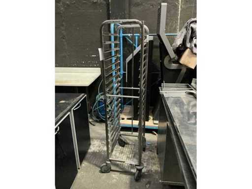 Cărucior cu raft alb