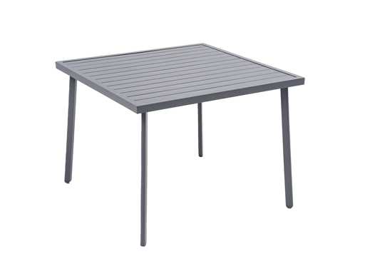 Vierkante aluminium tuintafel, maximale belasting 50 kg - antraciet