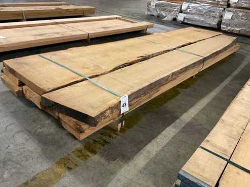 Europees eiken onbekantrecht 52 mm ca. 0,374 m³