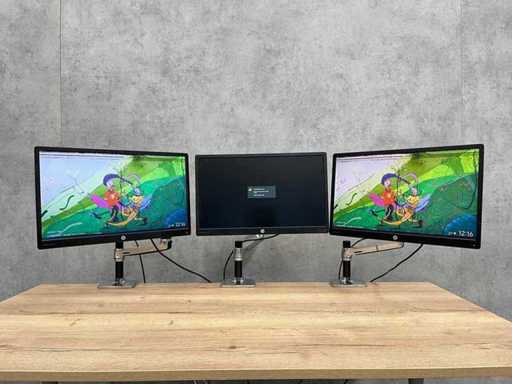HP – 3x monitor 24" z ramieniem monitora
