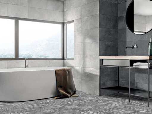 Dado Gare Du Nord Graphite matte 60x60 cm tile 14.4 m²