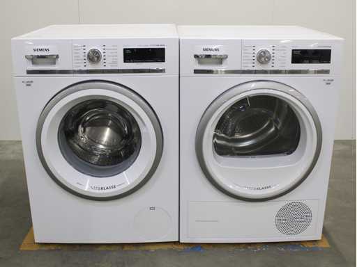 Siemens iQ700 iSensoric aquaStop extraKlasse Wasmachine & Siemens iQ700 iSensoric selfCleaning condenser extraKlasse Wasdroger